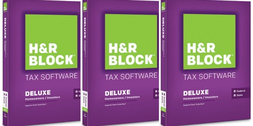 H&R Block Deluxe Tax Software + FREE $15 Office Depot Gift Card Just $24.99 Shipped