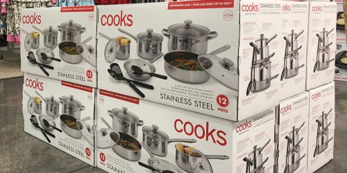 JCPenney.online: Cooks 12-Piece Stainless Steel Cookware Set ONLY $13 After Rebate