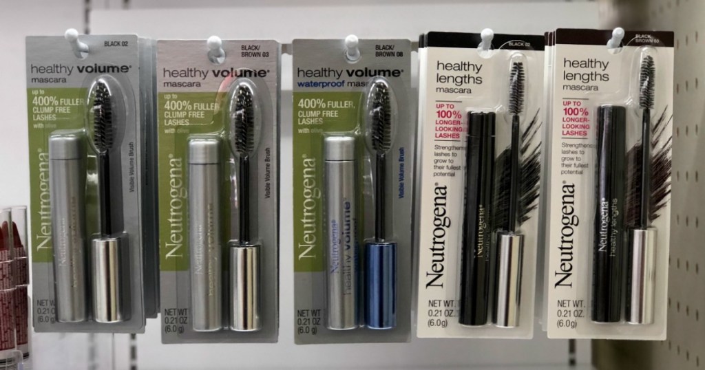 display of Neutrogena mascaras