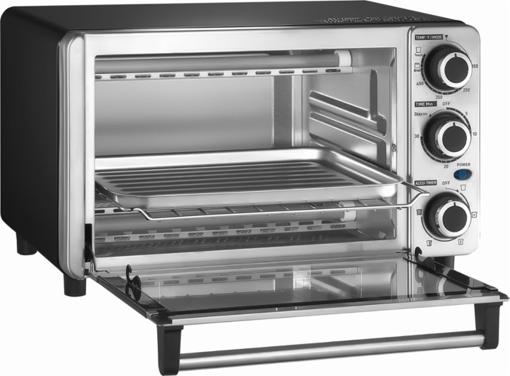 toaster oven with door open