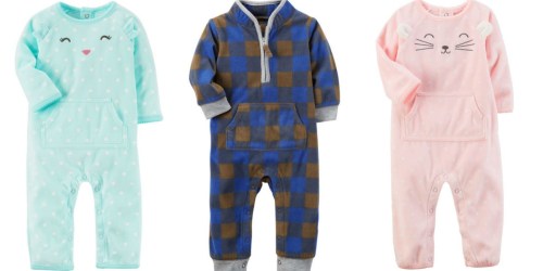 Carter’s Fleece Jumpsuits Only $2.99 (Regularly $20) + More