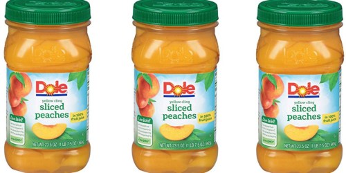 Amazon: EIGHT Dole Sliced Peaches in 100% Juice 23.5 Ounce Jars Only $16.64 Shipped ($2.08 Each)