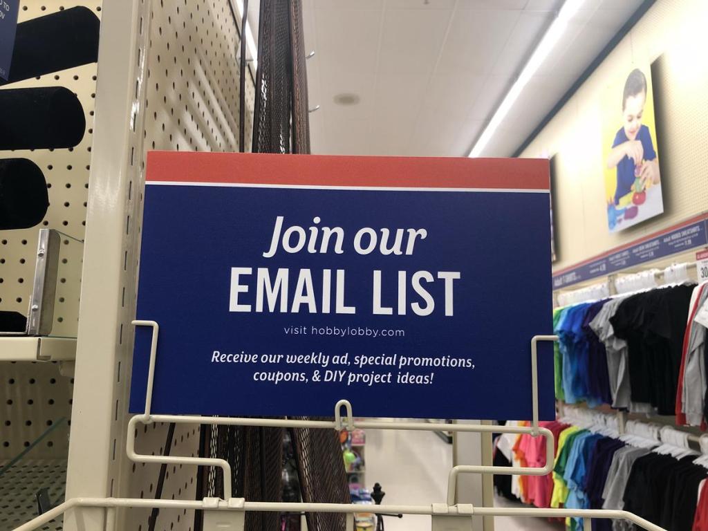 Hobby Lobby Email List