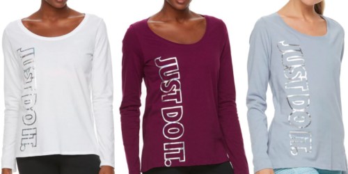 Nike Women’s Long-Sleeve Shirts Only $9 (Regularly $30) + FREE Shipping for Kohl’s Cardholders