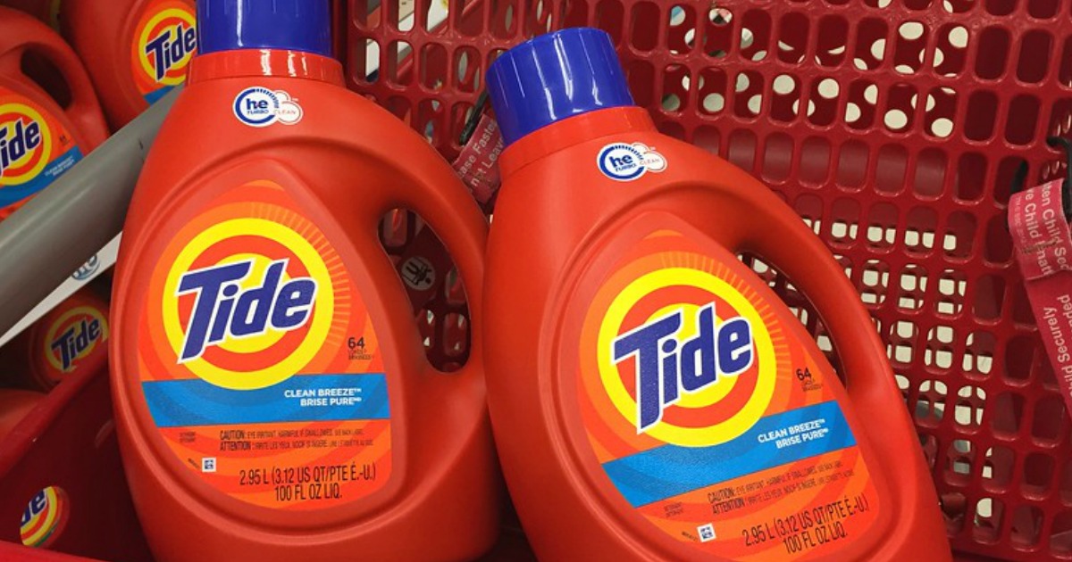 Tide Laundry Detergent in cart at Target