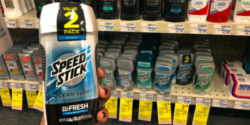 $1/1 Speed Stick Deodorant Twin Packs Coupon = Only $1.32 at CVS (Just 66¢ Each)