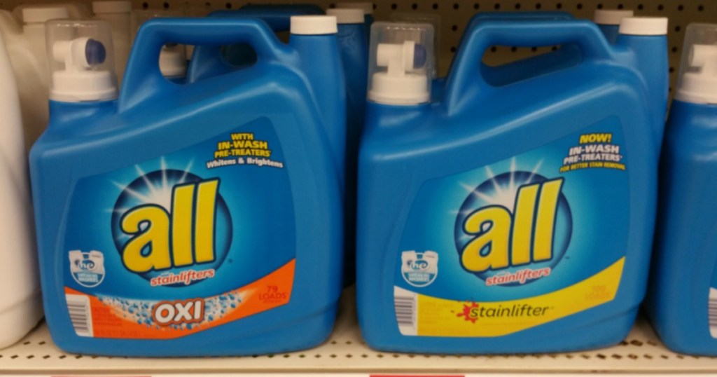 two big containers of all detergent