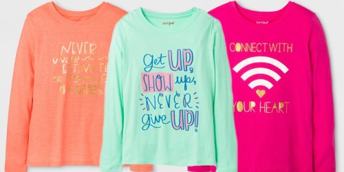 Target.online: Cat & Jack Girls Long Sleeve Graphic Tees Only $2.10 & More