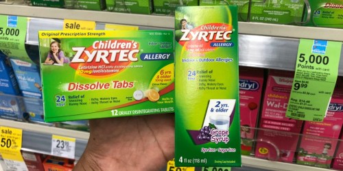 Children’s Zyrtec Just $1.49 After Cash Back & Rewards at Walgreens