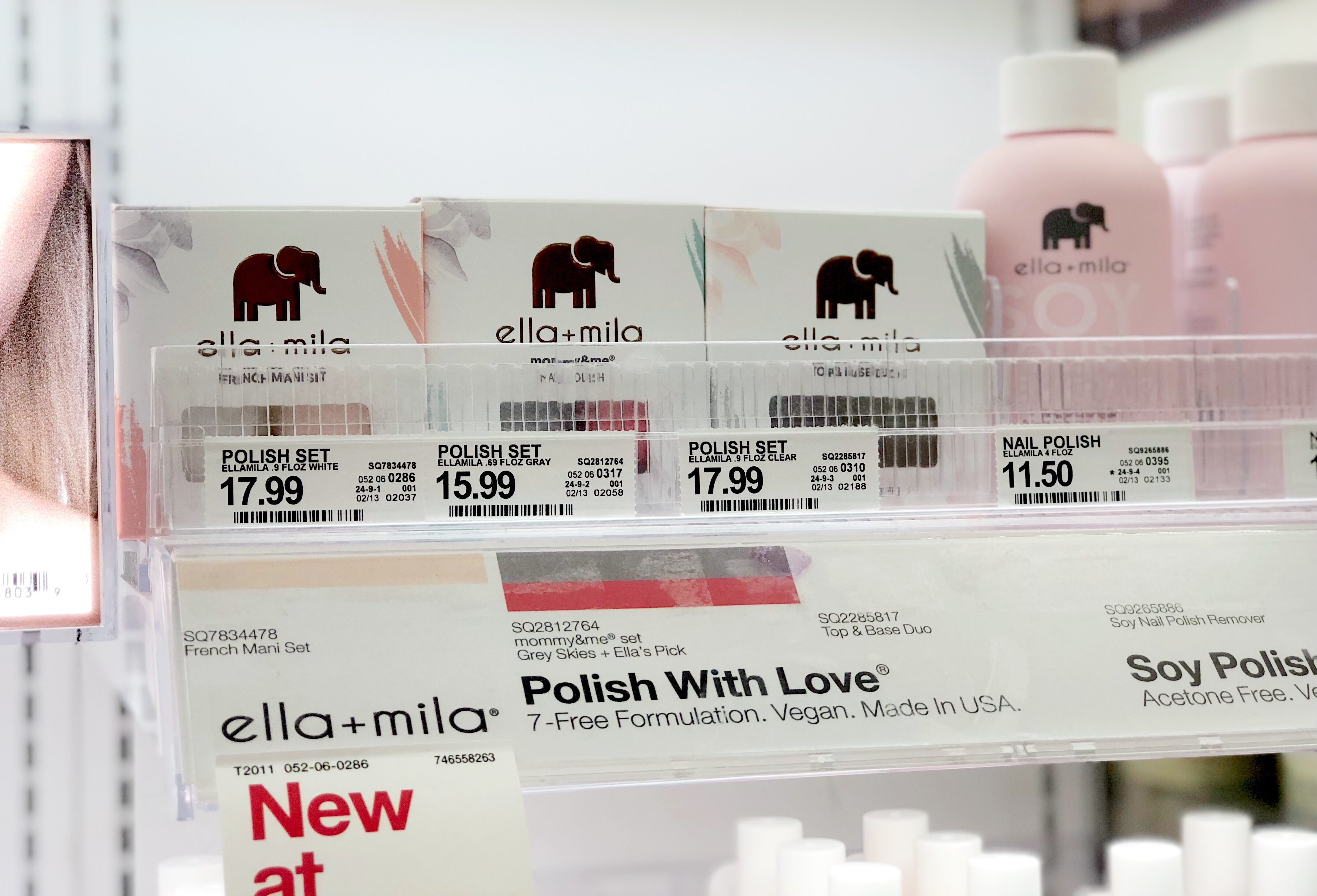 ella + mila nail products deal 3 -shelf onlineparison of Target prices