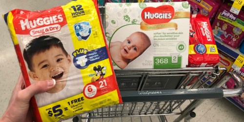 Huggies Jumbo Pack Diapers & HUGE Box of Wipes as Low as $4.50 Each After Rewards at Walgreens