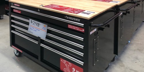 Husky Extra Deep 9-Drawer Mobile Workbench Only $248 at Home Depot (Regularly $350)