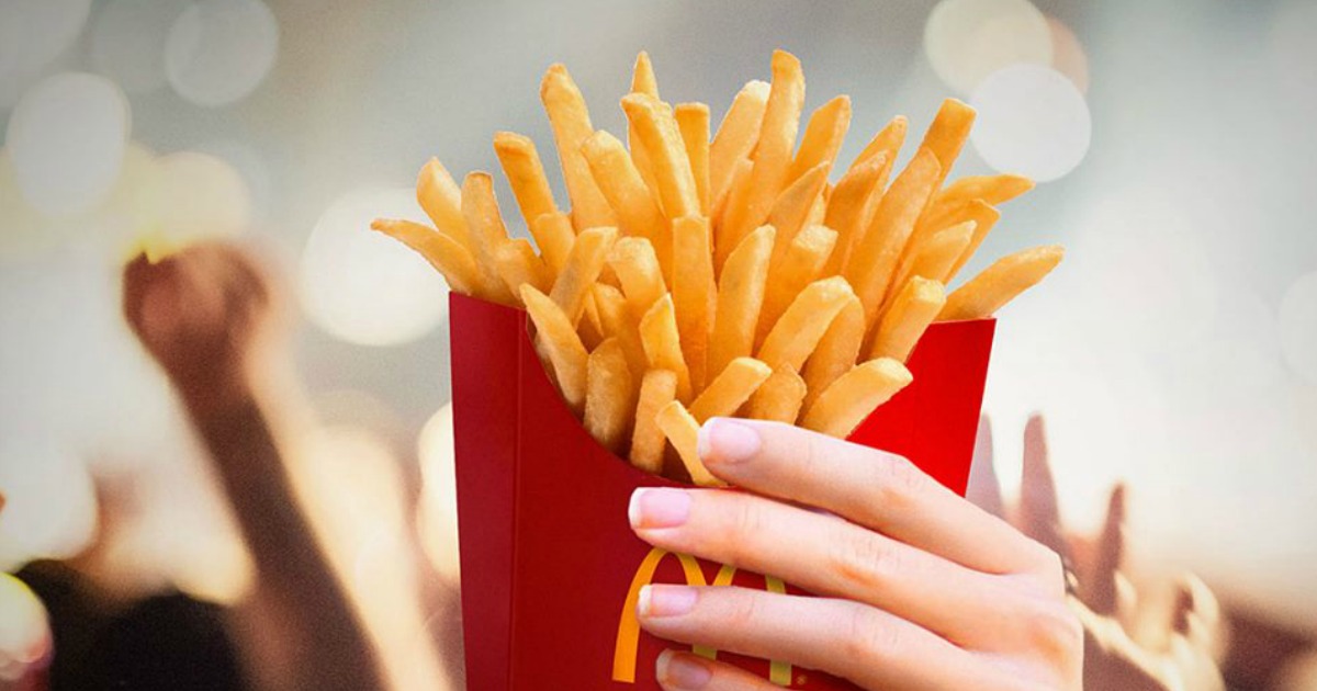 McDonald's Fries being held by person's hand