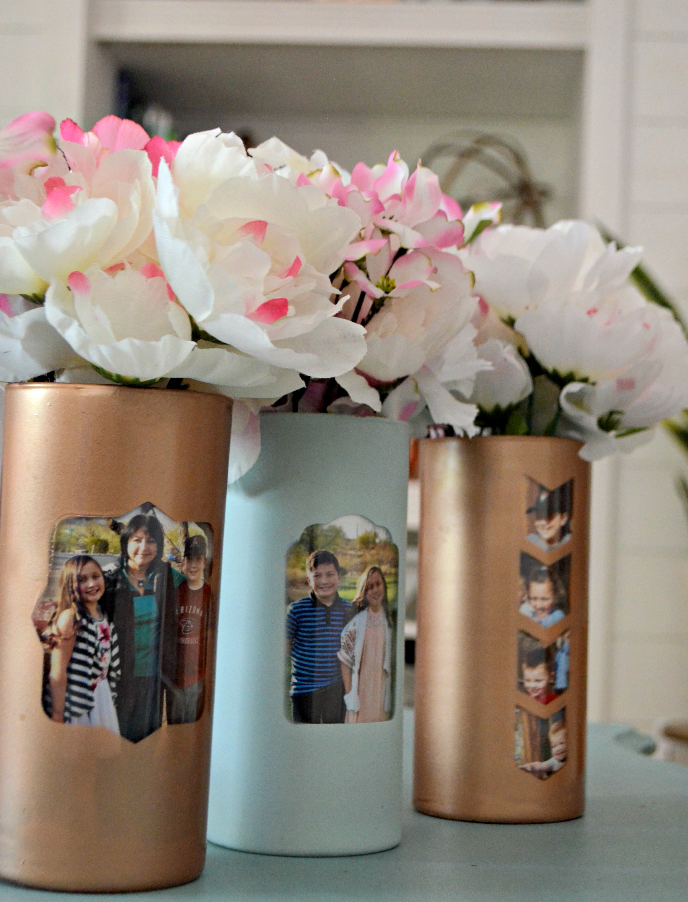 These beautiful vases display families and gorgeous, seasonal flowers.