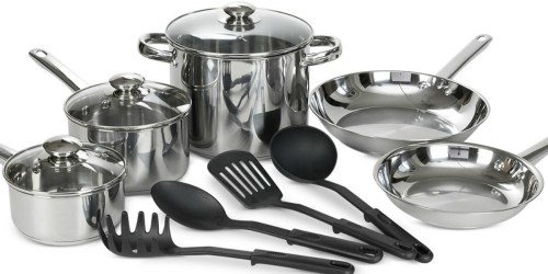 Bella 12-Piece Stainless Steel Cookware Set Just $29.96 (Regularly $120) on Macys.online