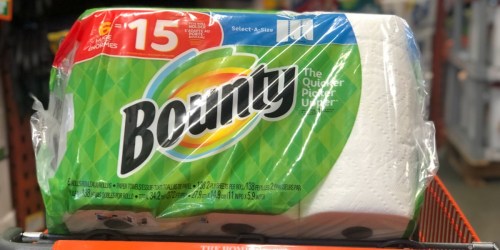 Home Depot: Bounty Select-A-Size Paper Towels 6 HUGE Rolls Just $10 (= 15 Regular Rolls)