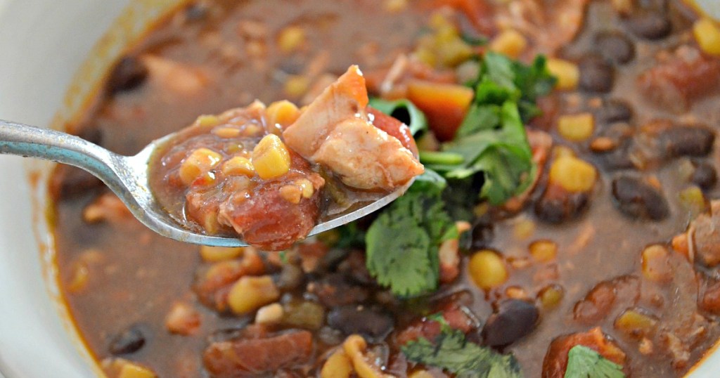 bowl of black bean chili