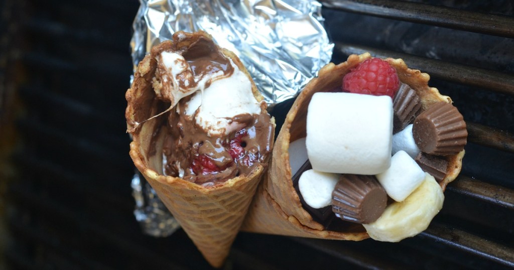 campfire cones on grill