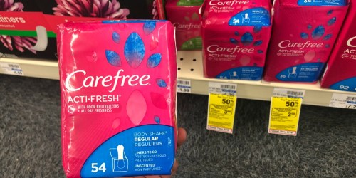 Carefree 54-Count Pantiliners Just $1.54 Each After CVS Rewards