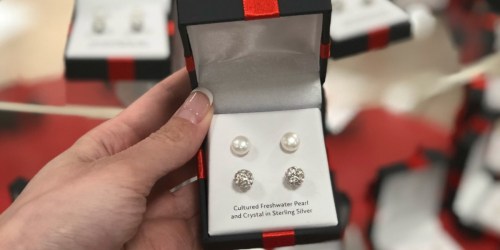 Pearl & Crystal Sterling Silver Earring Set Only $9.99 (Regularly $50) at JCPenney + More