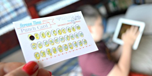 Free Printable Screen Time AND Reading Punch Cards for Kids