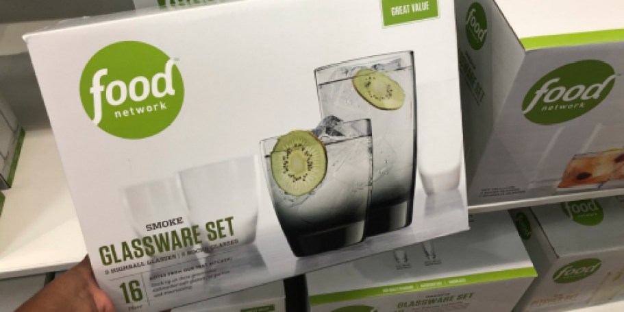 Food Network 16-Piece Glass Drinkware Sets Only $16.99 on Kohls.online (Reg. $40)