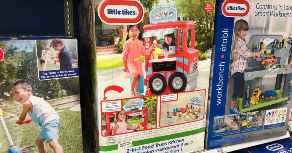 Little Tikes products on shelf