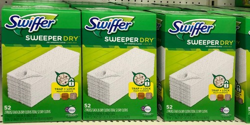 Amazon: Swiffer Sweeper Dry Sweeping Pad Refills 52-Count Pack ONLY $5.58 Shipped (Regularly $13)