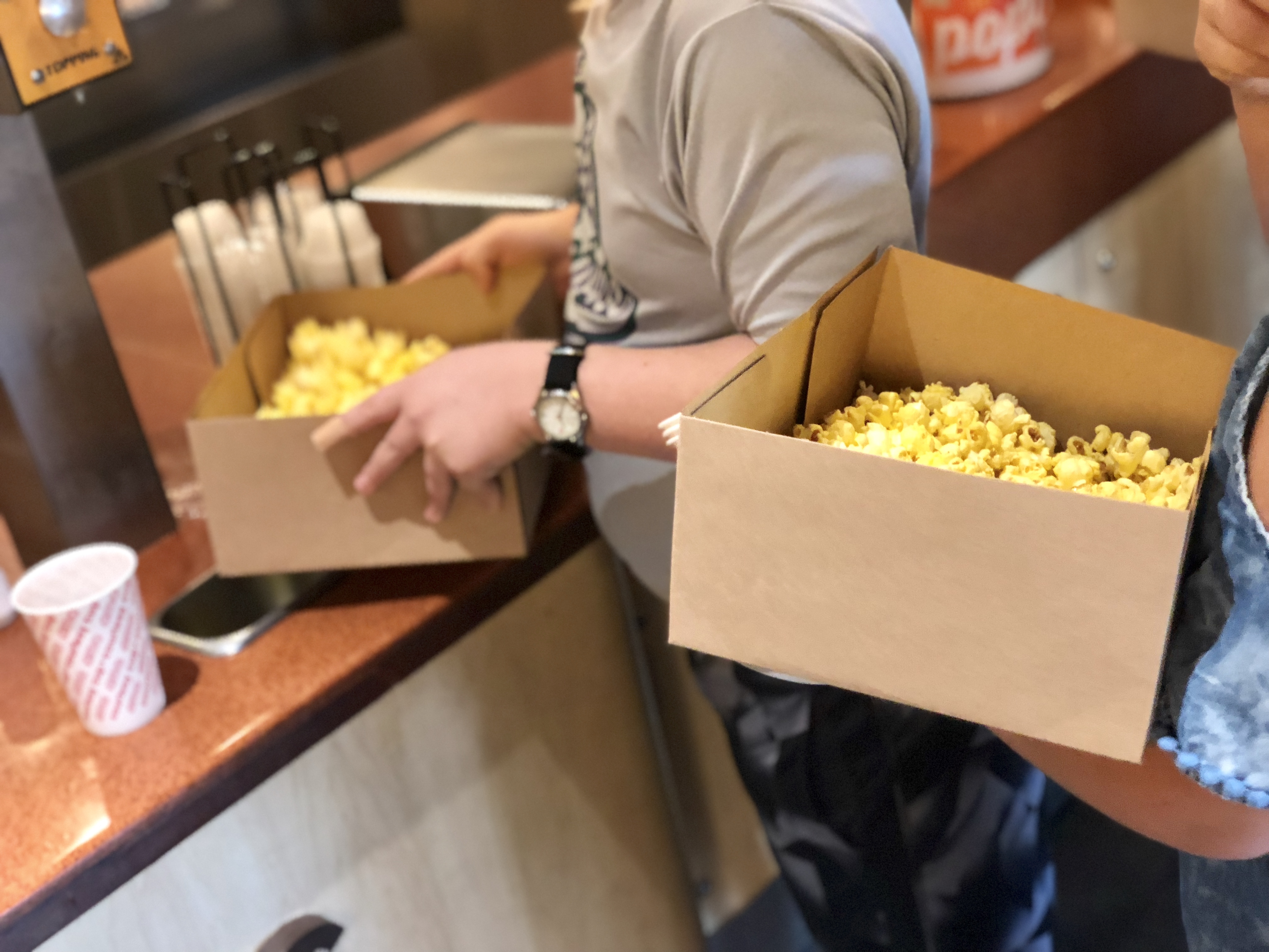 movies amc launching subscription moviepass - Boxes of popcorn