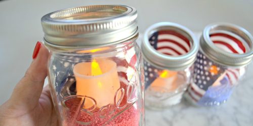 4th of July Decor DIY Mason Jar Votives | Make This Craft in Just Minutes!