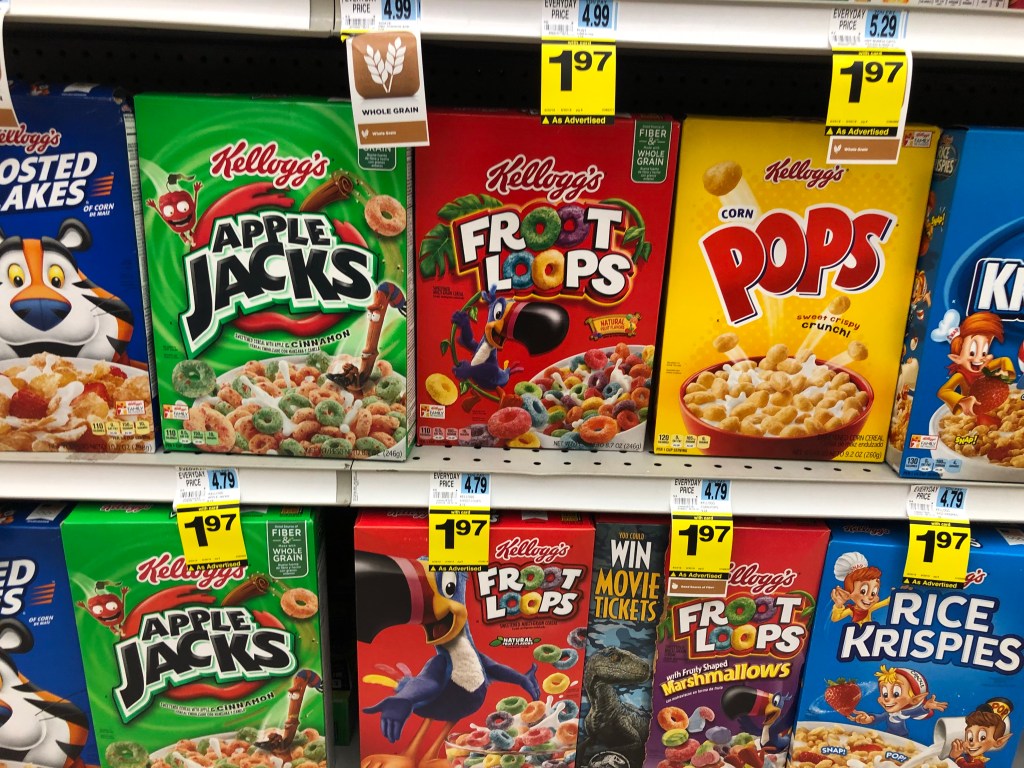 Rite Aid Kelloggs cereal 