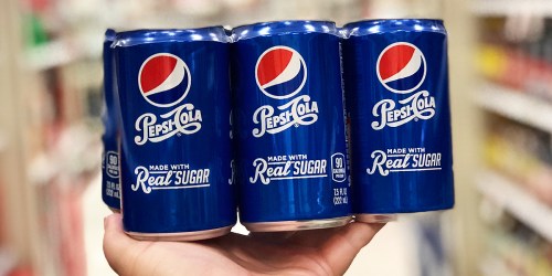 Pepsi Mini-Cans 6-Pack Only $1.29 at Target After Ibotta (Just 22¢ Per Can)