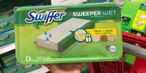 Swiffer Sweeper Wet Mopping Cloth Refills 24-Count Only $6.92 on Amazon (Regularly $13)