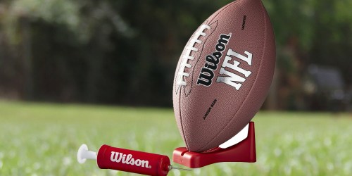 Wilson NFL MVP Junior Football w/ Pump & Tee Only $8.99 (Awesome Reviews)