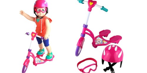 Scooter & Helmet Set Only $9.75 (Ships w/ $25 Amazon Order) – Fits American Girl Dolls