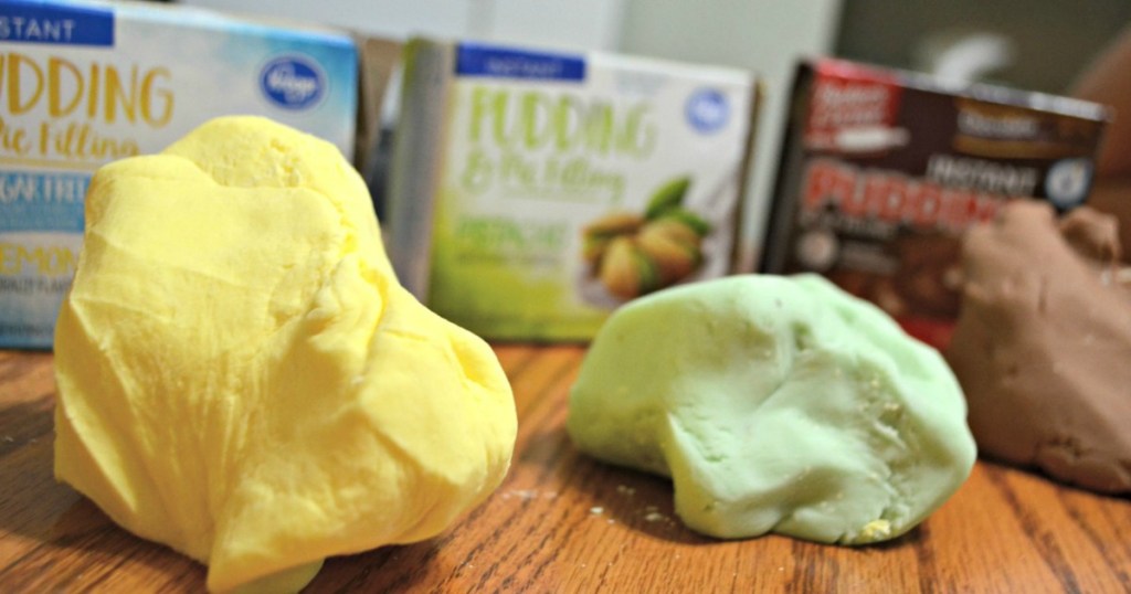 DIY play dough Pudding Slime