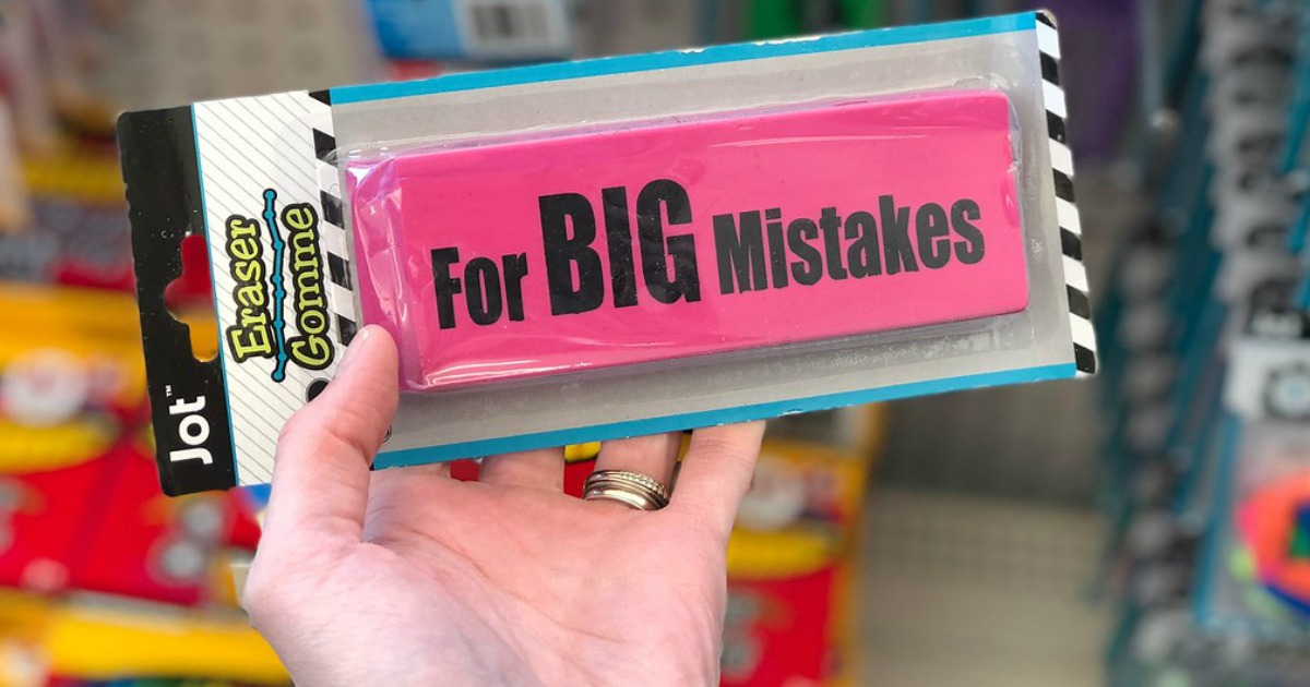 big eraser at Dollar Tree 