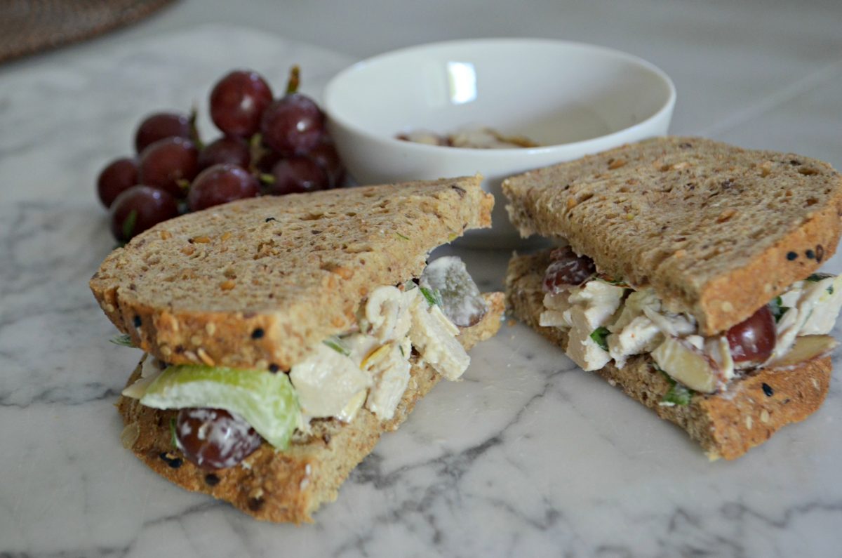 Napa Almond Chicken Salad on bread as a sandwich