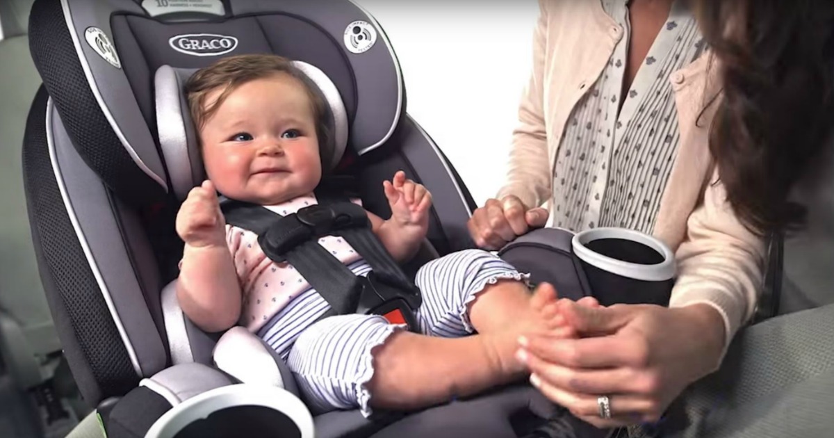 baby in a Graco car seat