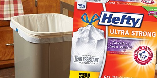 Amazon: Hefty Scented 13-Gallon Trash Bags 80-Count Only $8.65 Shipped & More