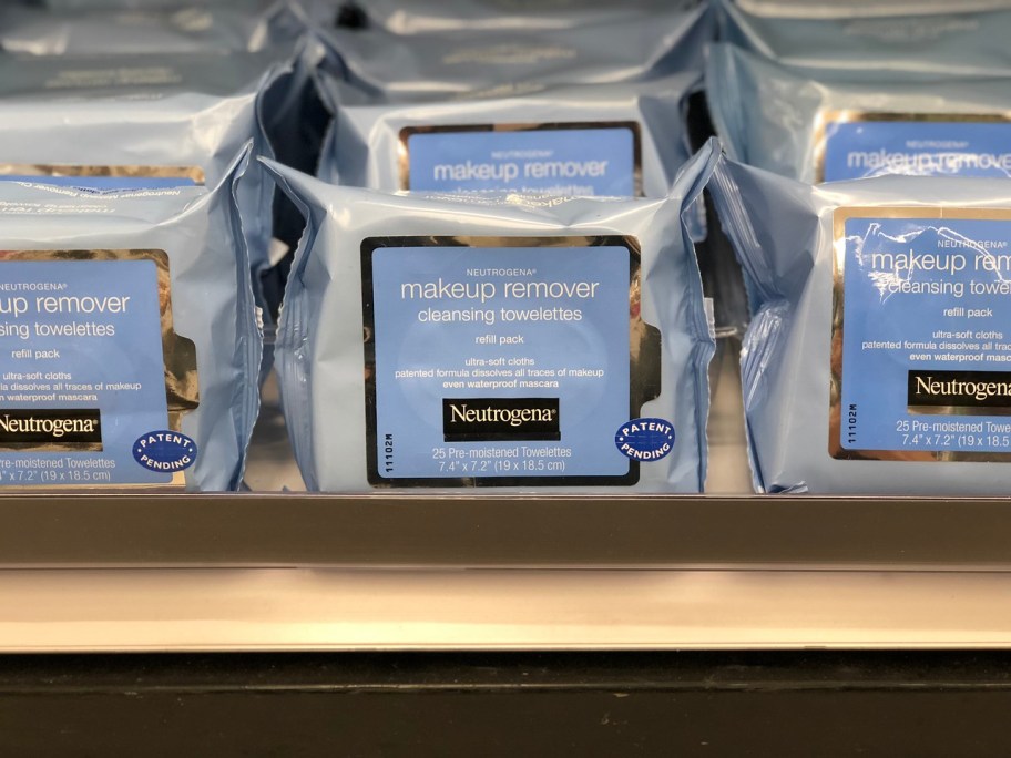 Neutrogena facial wipes in a store