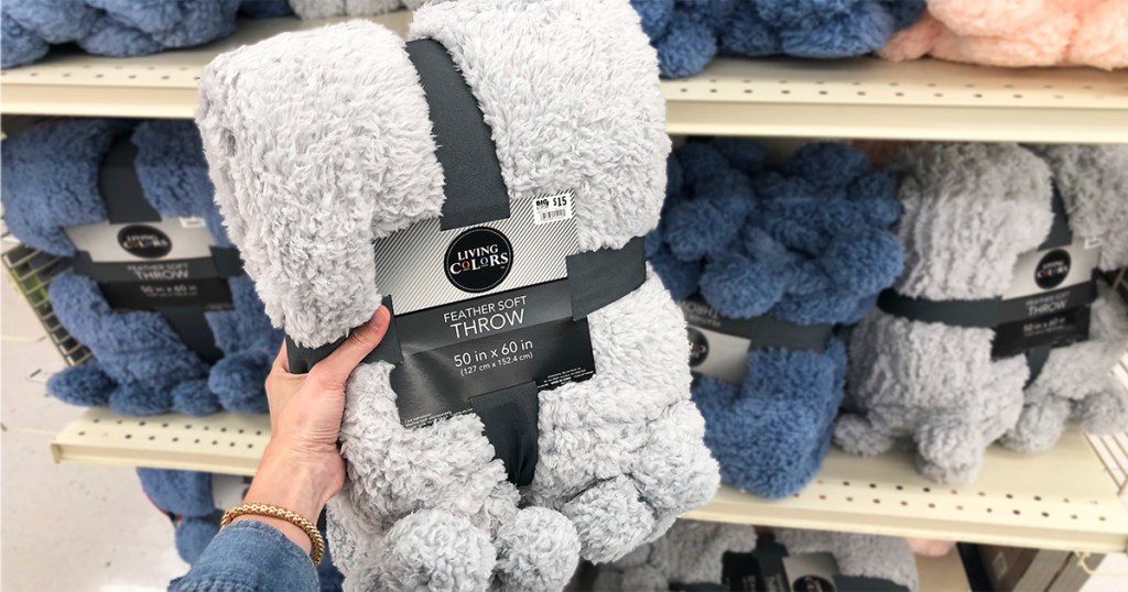 big lots dorm apartment shopping finds — pom pom blanket