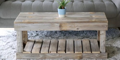 Rustic Slatted Coffee Table Only $139.99 Shipped (Handmade w/ Reclaimed Wood)