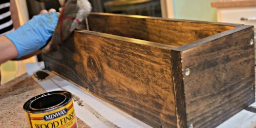 DIY: Build this Rustic Farmhouse Wood Box Centerpiece for Under $11!