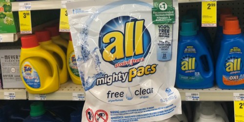 New $1/1 all Laundry Detergent Coupon = Mighty Pacs Just $1.99 at CVS & Walgreens + More