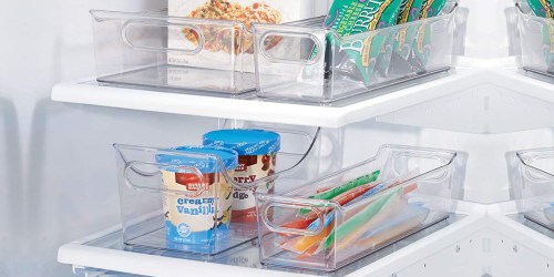 Walmart.online: InterDesign Clear Fridge Binz + Condiment Caddy 4-Piece Set Only $19.88