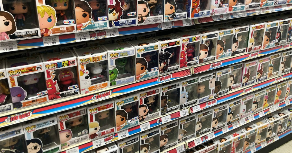 target 2018 toy catalog and gift card – FunkoPop lining the shelves