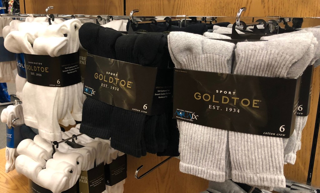 display of Goldtoe socks at Kohl's