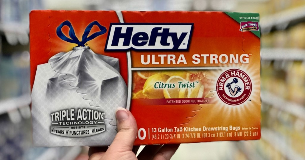 hefty ultra strong trash bags