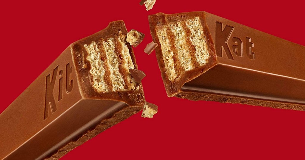 kit kat candy broken in half